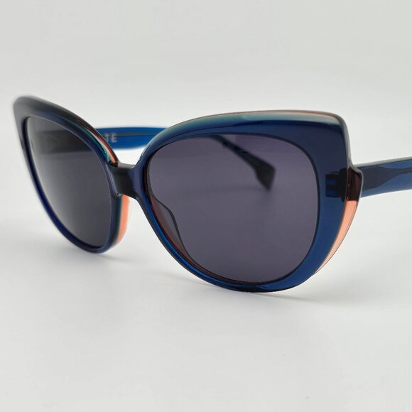 State Optical Lill Sun Indigo Coral Frame Grey Lens Cat Eye Sunglasses w/ Case main image 14